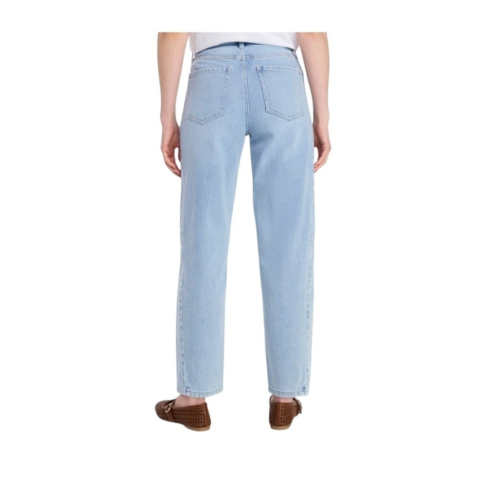 High Rise Barrel Leg Jeans 28" Inseam Light Wash Womens Size 14 New NWT - Picture 4 of 11